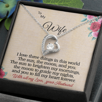 Load image into Gallery viewer, To my Wife - I love 3 things - Forever Love Necklace
