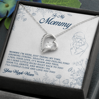 Load image into Gallery viewer, To My Mommy - I Send Little Kicks Right Back To You - Forever Love Necklace
