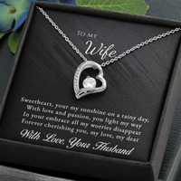 Load image into Gallery viewer, To my Wife - Your my sunshine on a rainy day - Forever Love Necklace

