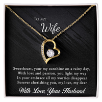 Load image into Gallery viewer, To my Wife - Your my sunshine on a rainy day - Forever Love Necklace
