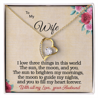 Load image into Gallery viewer, To my Wife - I love 3 things - Forever Love Necklace
