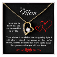 Load image into Gallery viewer, To my Mom - Your Wisdom is my shelter - Forever Love Necklace
