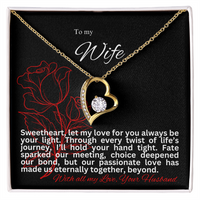 Load image into Gallery viewer, To my Wife - I'll hold your hand tight - Forever Love Necklace
