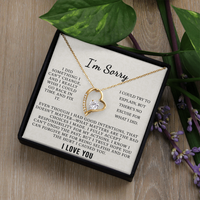 Load image into Gallery viewer, I&#39;m Sorry - I did something I can&#39;t change - Forever Love Necklace
