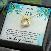 Load image into Gallery viewer, To my Wife - Your my sunshine on a rainy day - Forever Love Necklace

