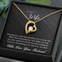 Load image into Gallery viewer, To my Wife - Your my sunshine on a rainy day - Forever Love Necklace
