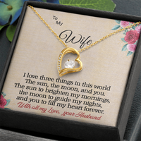 Load image into Gallery viewer, To my Wife - I love 3 things - Forever Love Necklace
